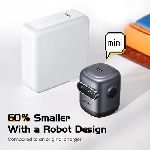 30W GaN USB-C Robot Fast Charger for Smartphones and Tablets