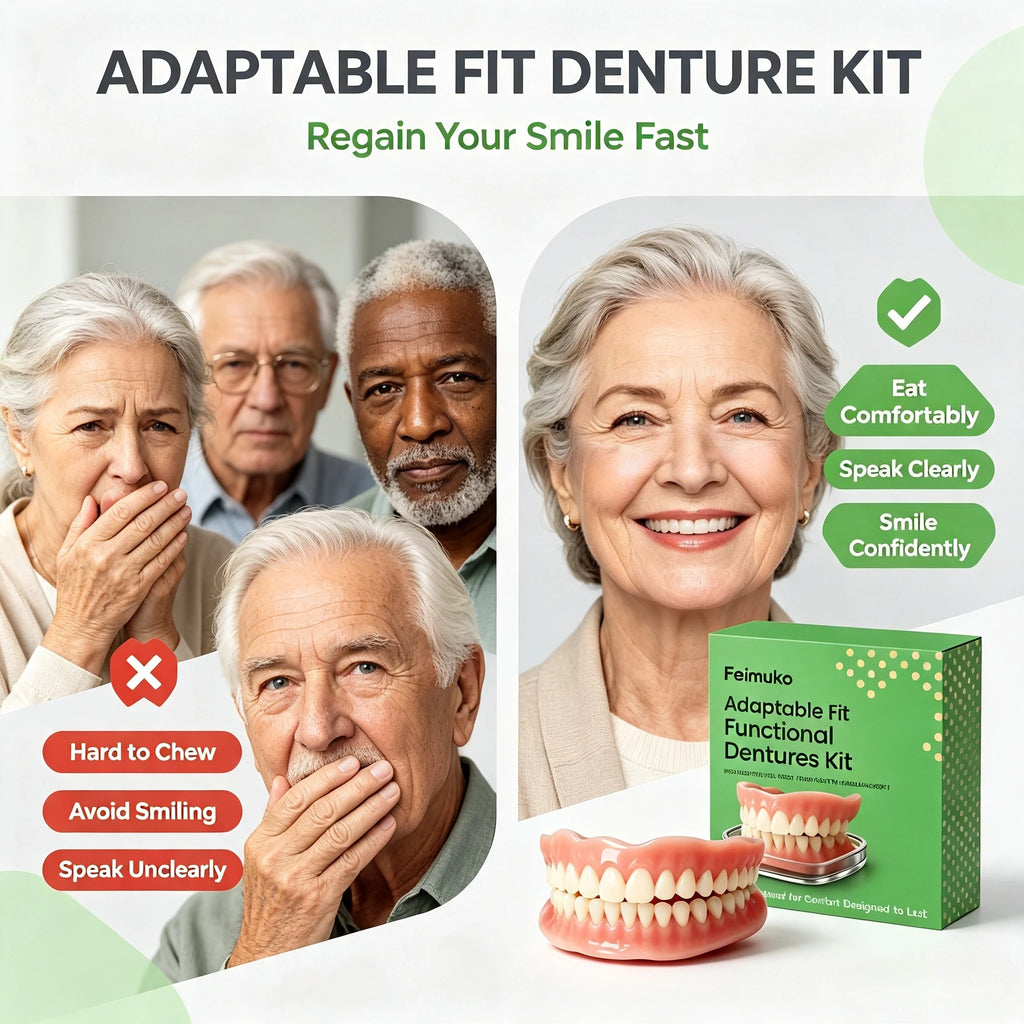 Comfort Fit Silicone Snap-On Dentures for Instant Smile