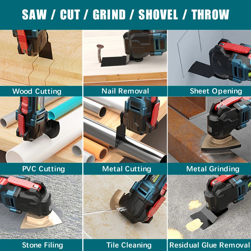 Cordless Oscillating Multi-Tool for Woodworking and Home DIY - 20
