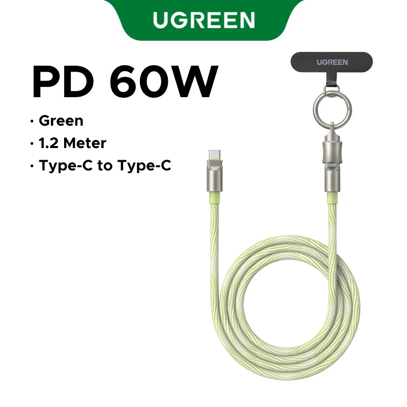 60W USB-C Lanyard Wearable Charging Cable