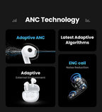 Adaptive Noise Cancelling Wireless Earbuds with LDAC Hi-Res Audio