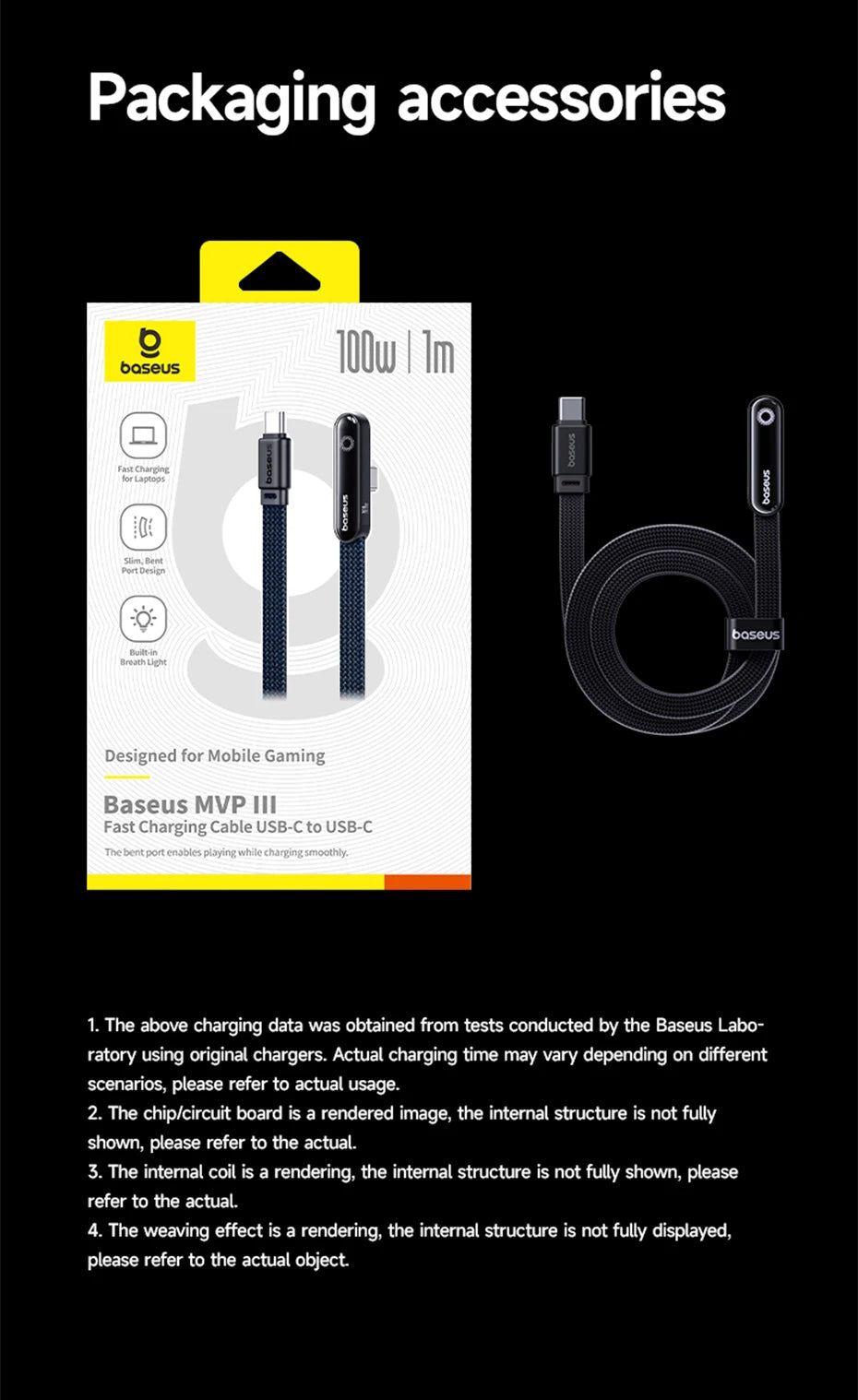 100W USB-C Right Angle Fast Charging Cable for Gaming - 29