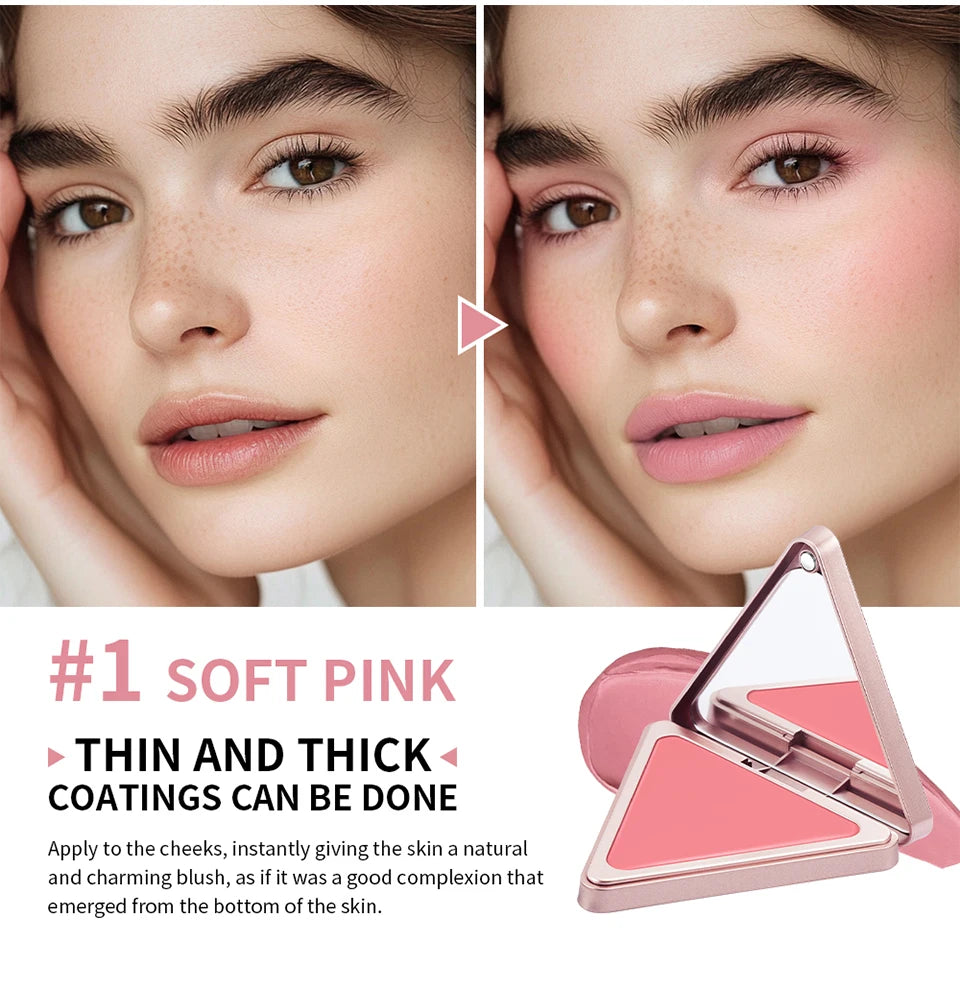 Matte Satin Cream Blush for Long-Lasting Natural Glow