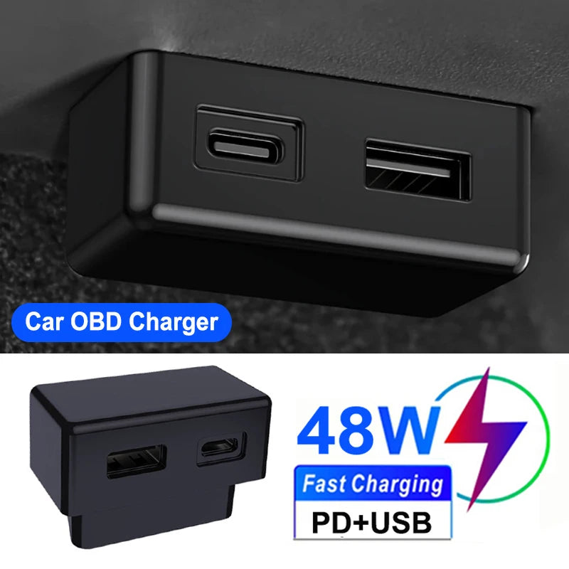48W OBD Port Fast Charger for Tesla Model 3 Y X S