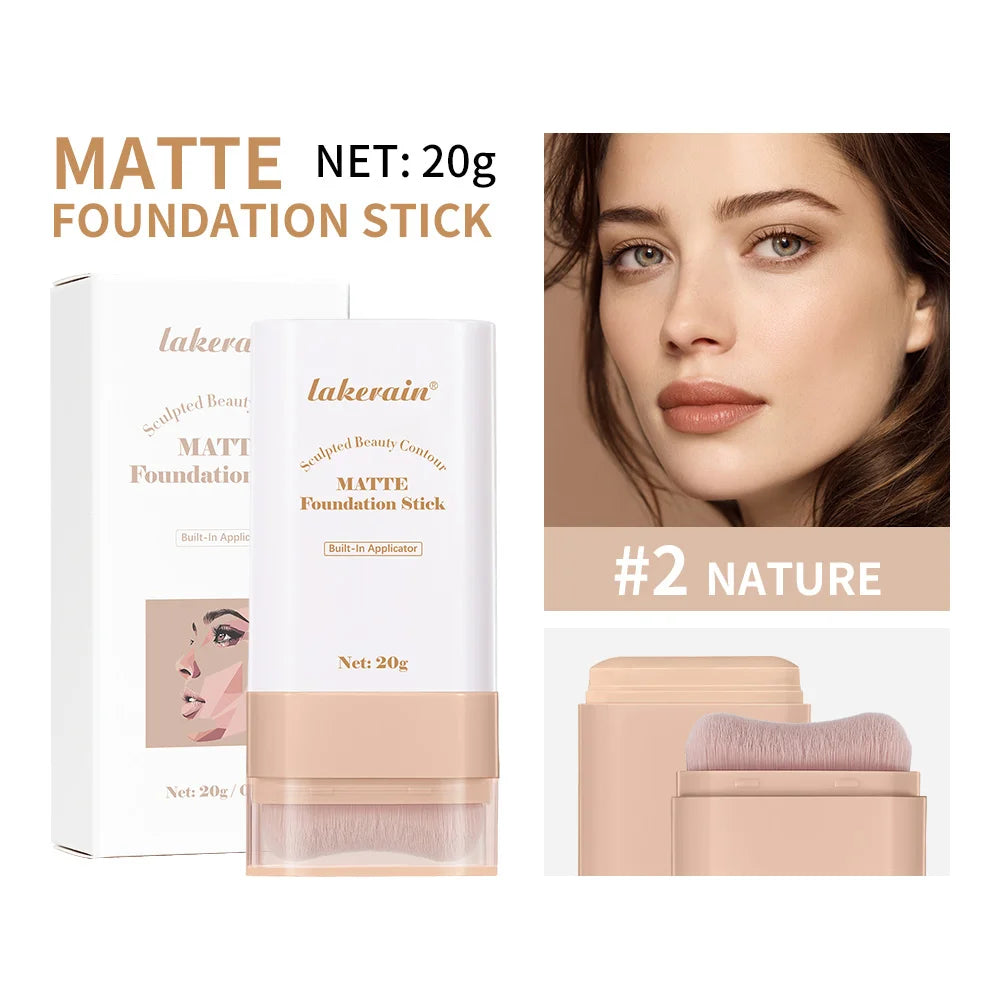 Matte Foundation Stick with Built-in Blending Brush