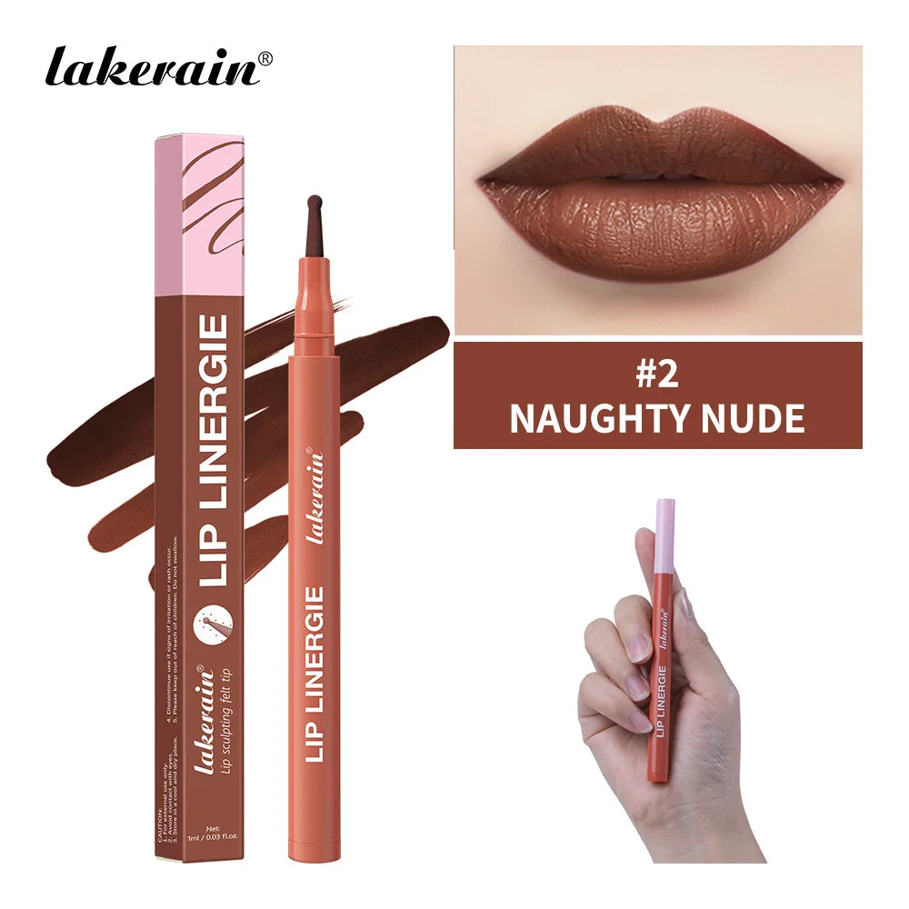 Dual-Sided Long-Lasting Waterproof Lip Stain and Liner Pen - 25