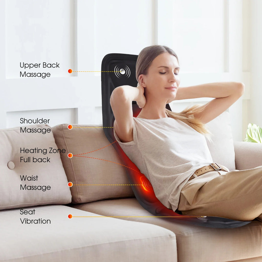 Full-Body Electric Heated Massage Chair Cushion
