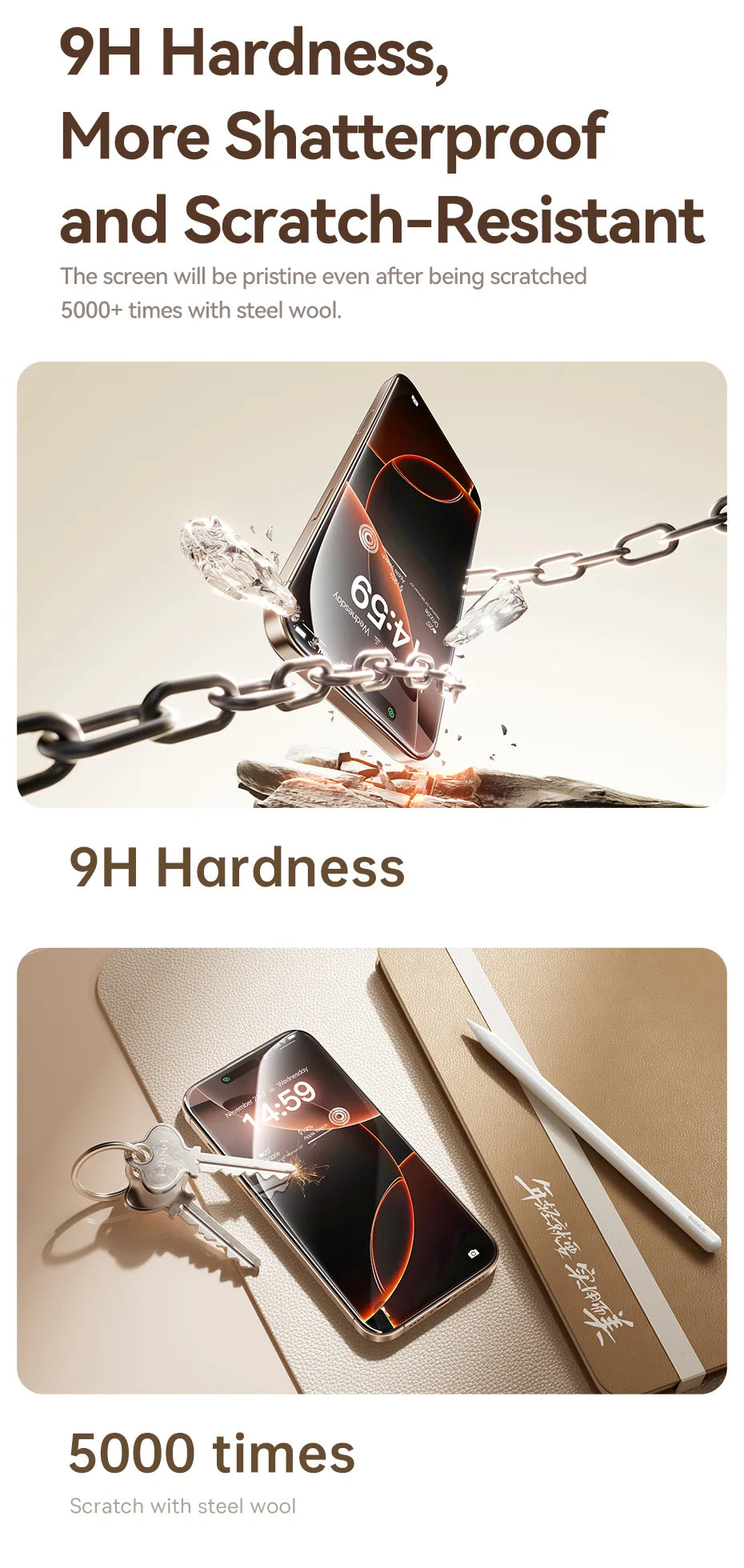 Bezel-Less Tempered Glass Screen Protector for iPhone