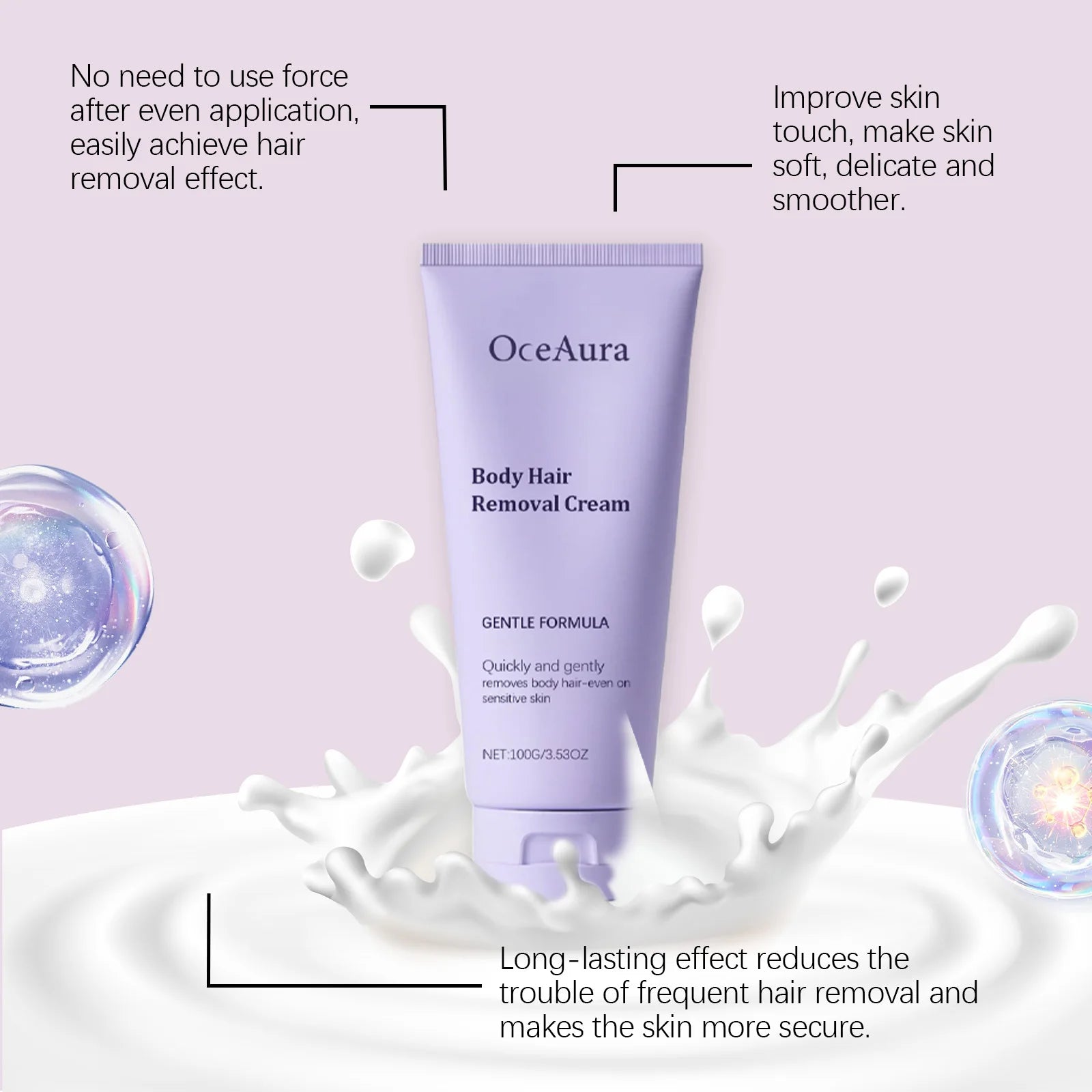 Painless Body Hair Removal Cream for Legs and Underarms - 8
