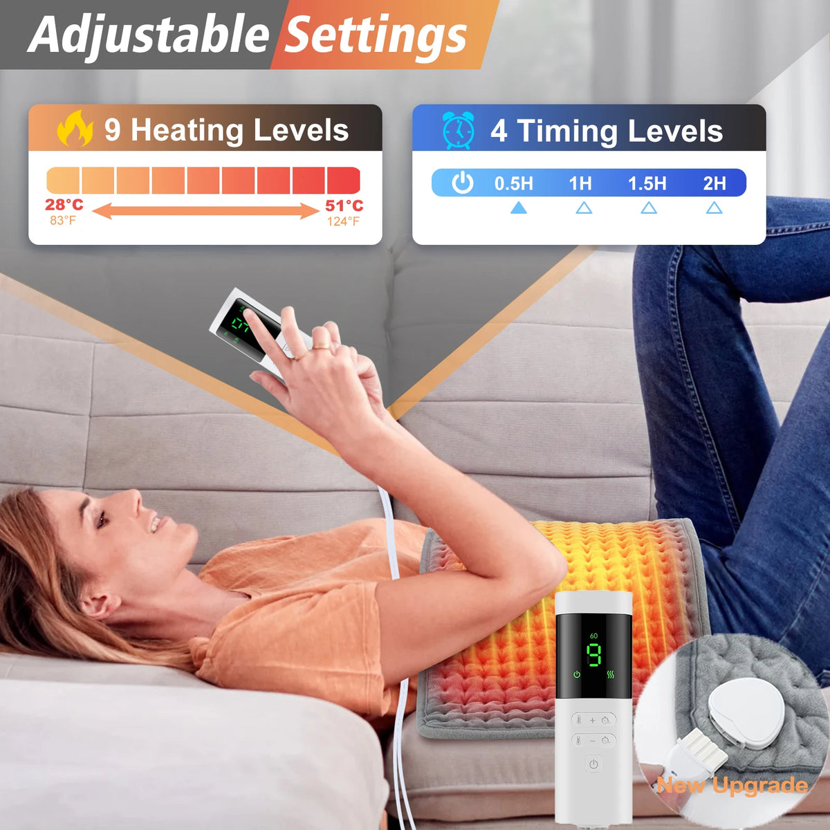 Electric Heating Pad for Pain Relief and Comfort