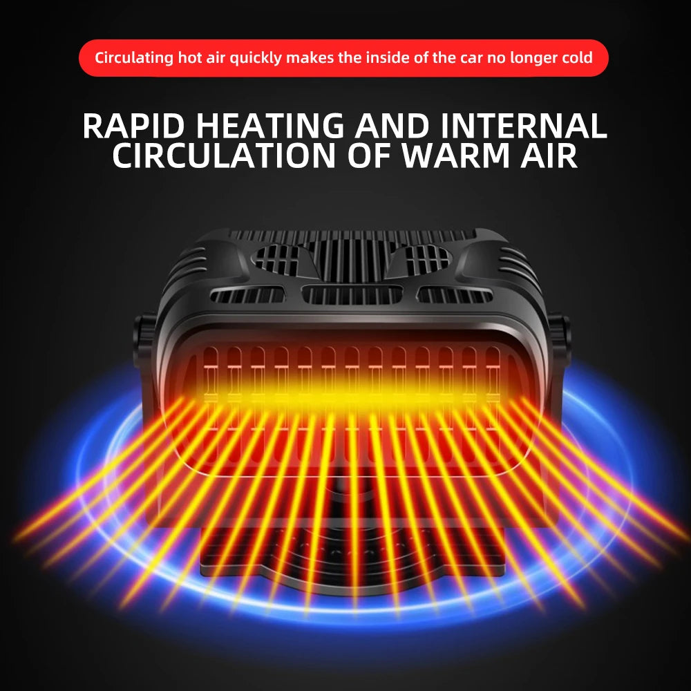12V 120W and 24V 200W 2-in-1 Car Heater and Cooling Fan Defroster