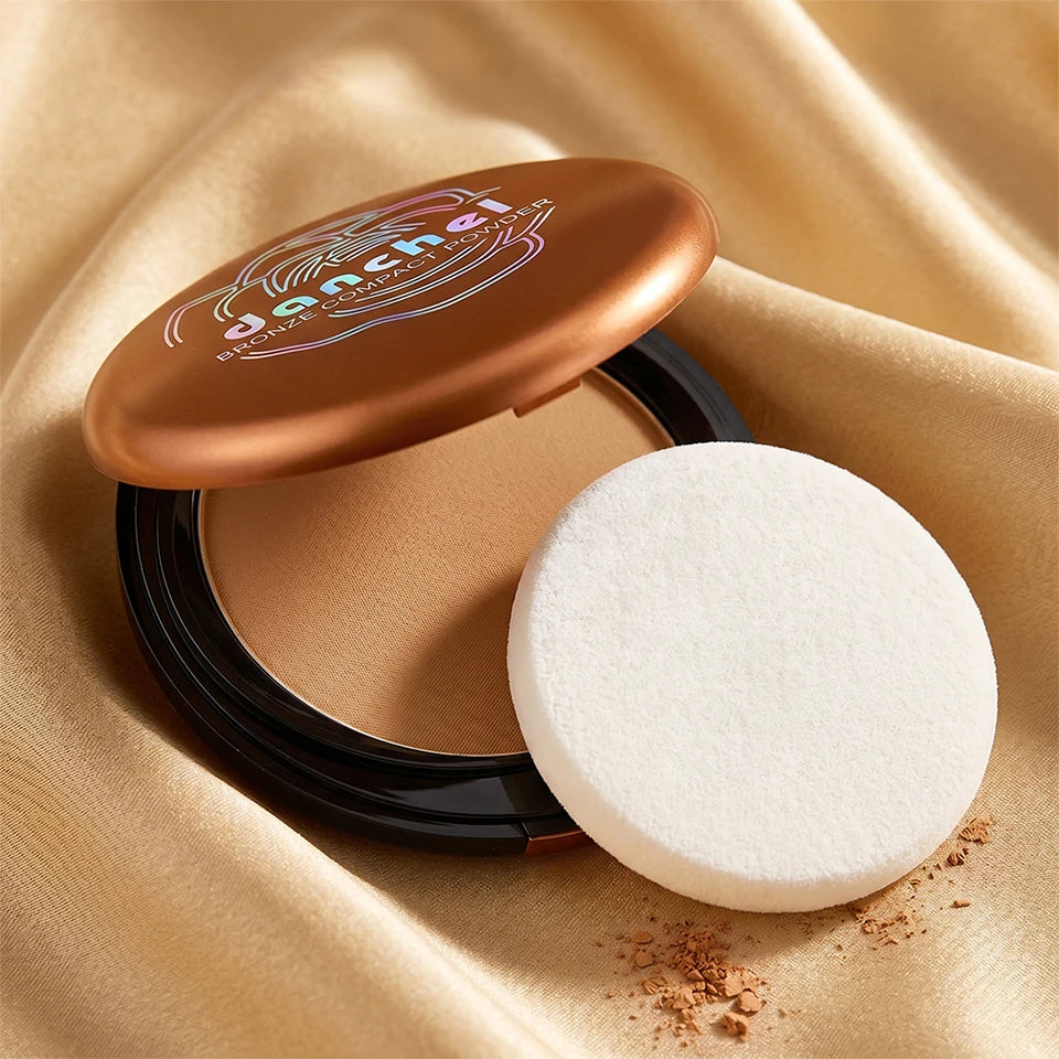 Matte Bronzer Compact Powder for Natural Sun-Kissed Glow - 18