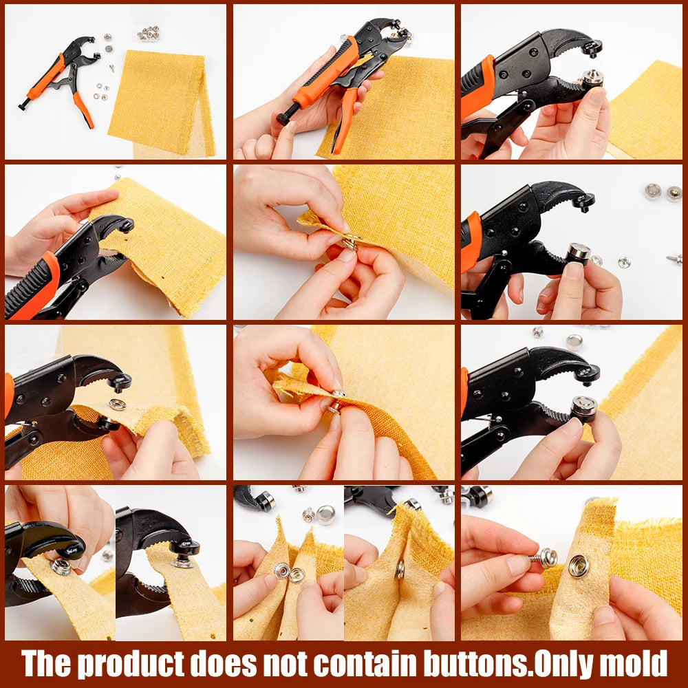 Heavy Duty Snap Fastener Installation Pliers for Canvas and Leather - 5
