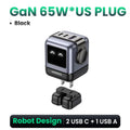 65W GaN Fast Wall Charger with Robot Display