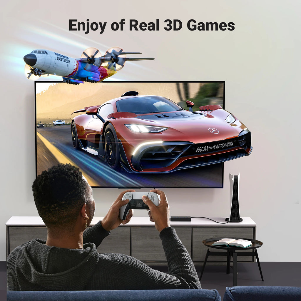5-Port 4K 60Hz HDMI Switcher with Remote for Gaming Consoles
