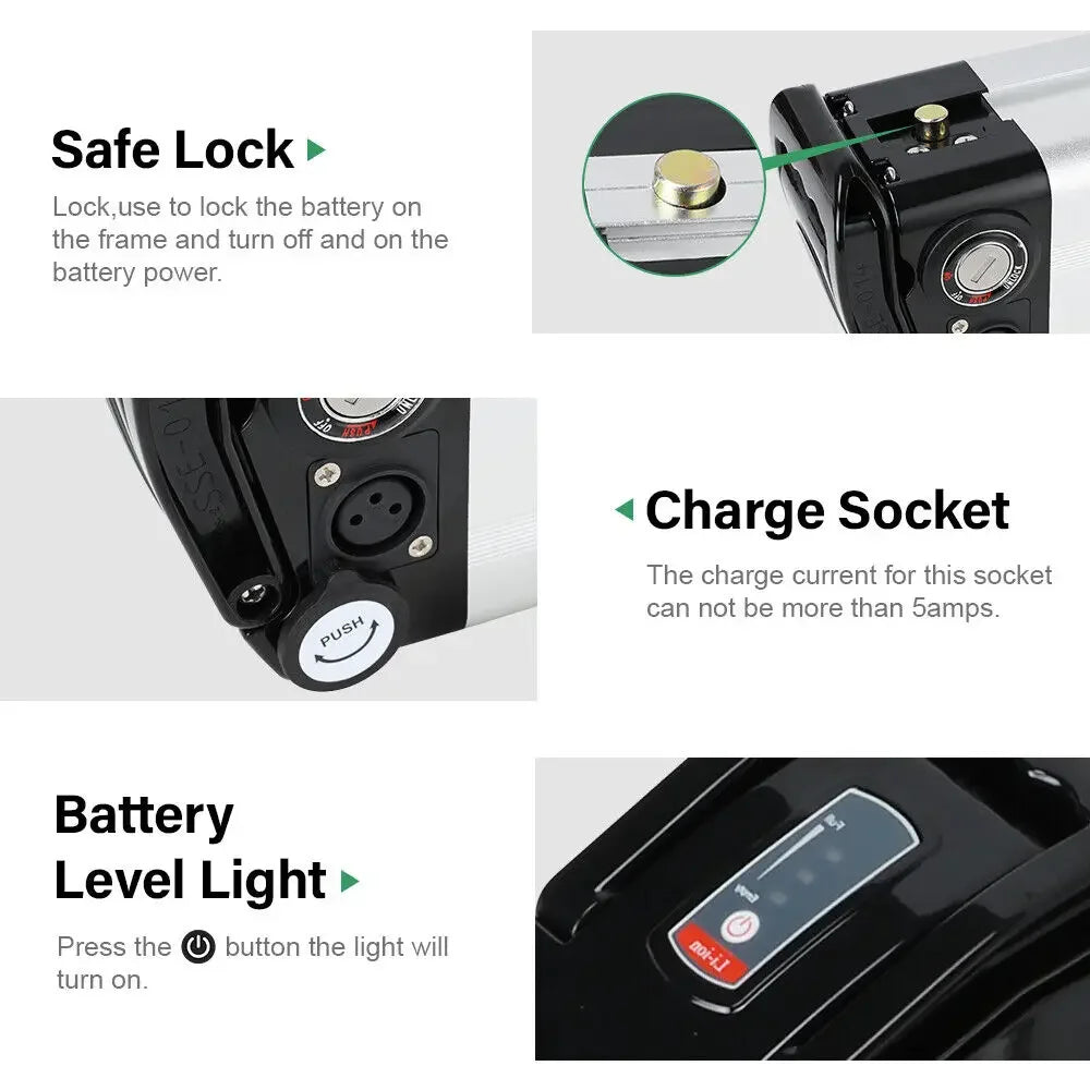 Silverfish Lithium Electric Bike Battery Pack - 3