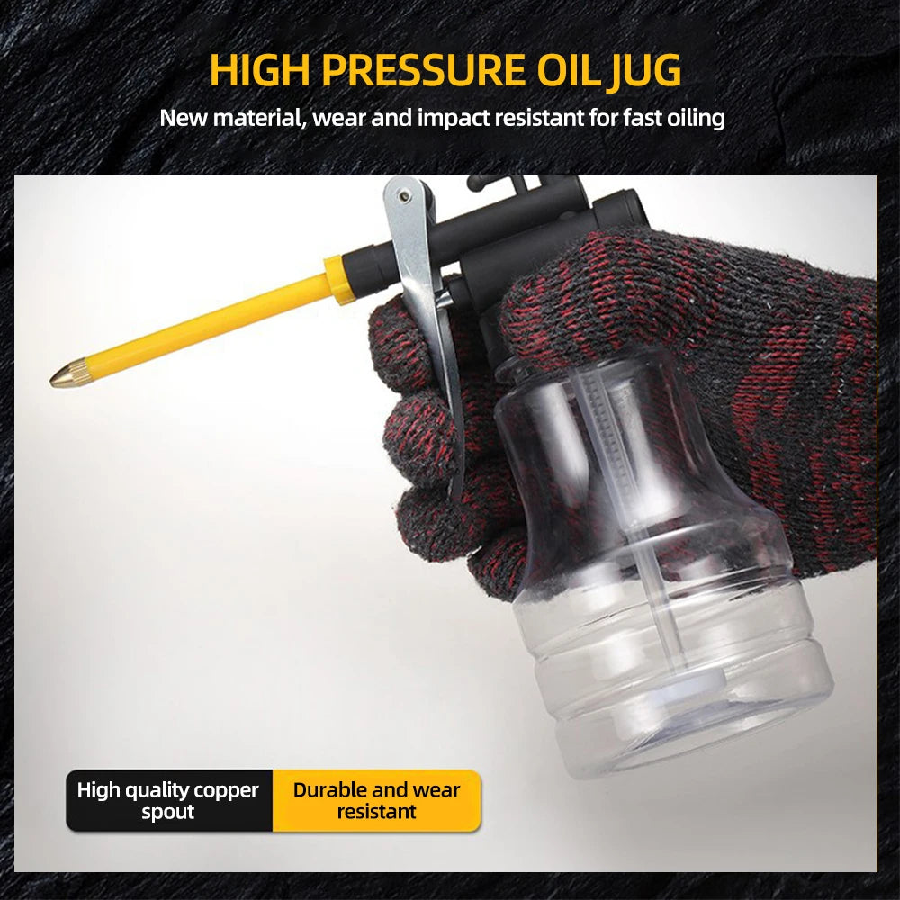 250ml Manual Pump Oiler Bottle High Pressure Lubrication Spray Can