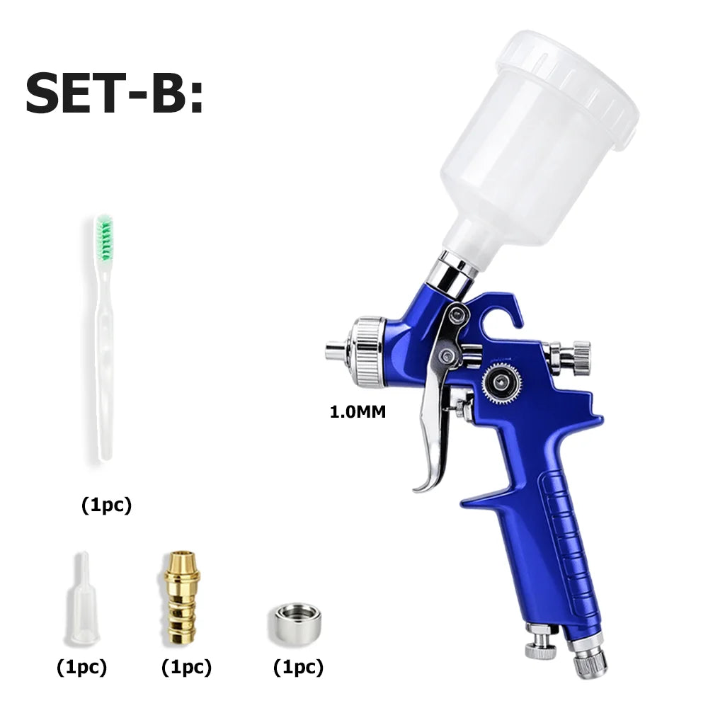 HVLP Gravity Feed Mini Air Spray Gun for Auto Touch-Up - 13