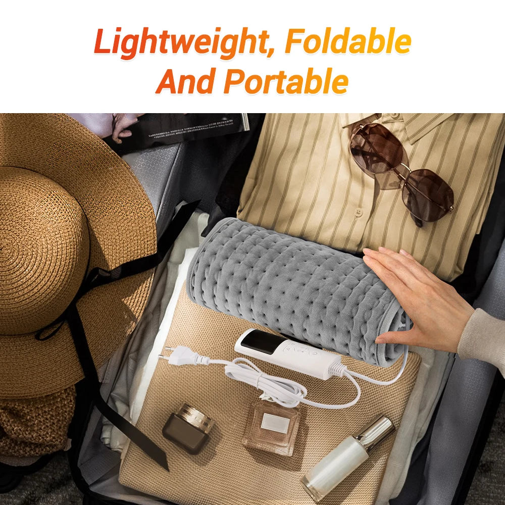 Electric Heating Pad with Waist Belt for Pain Relief and Warmth