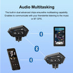 BT-12B Bluetooth 5.0 Motorcycle Helmet Intercom Headset 300M Range