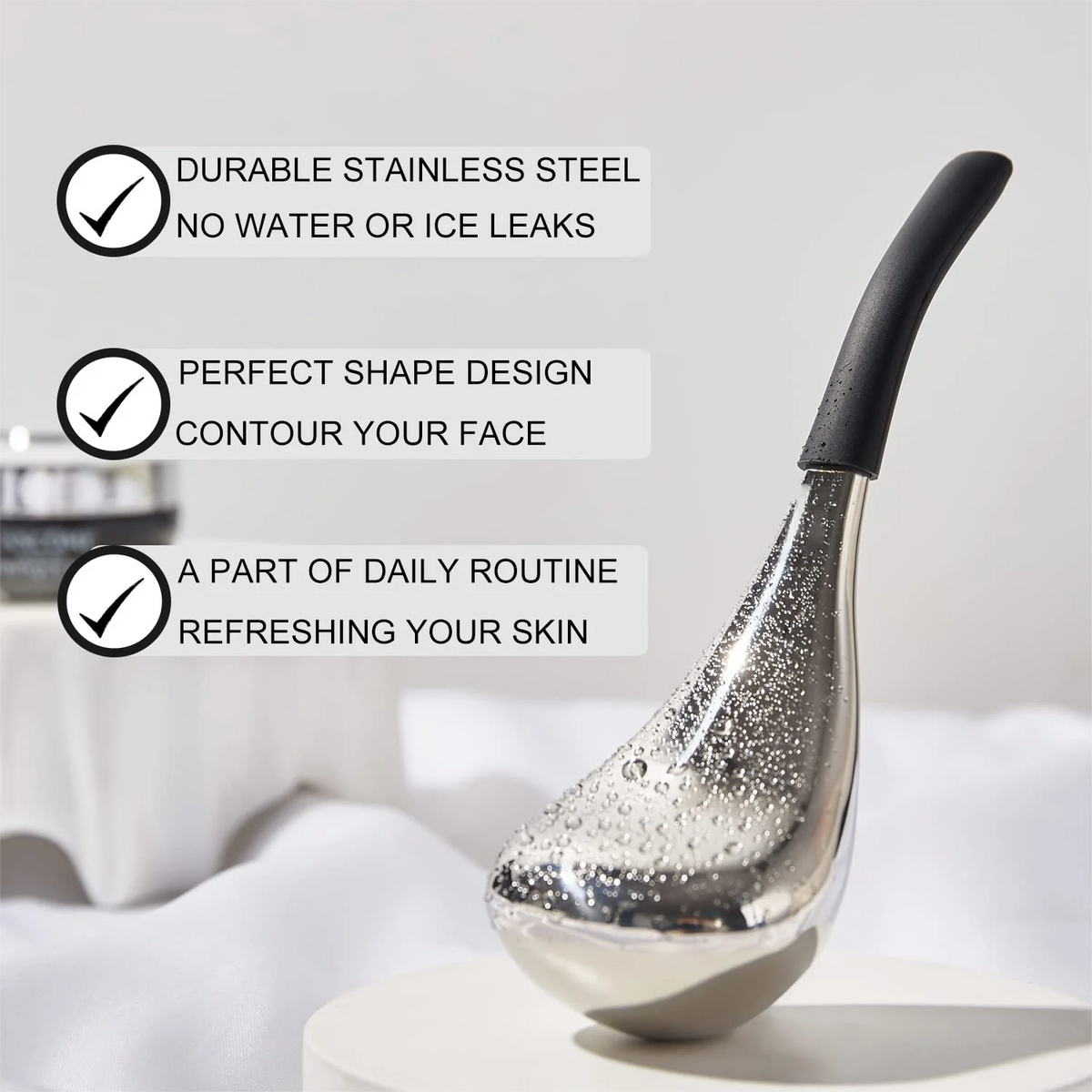 Stainless Steel Facial Ice Globes for Skin Cooling and Puffiness