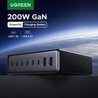 200W GaN Desktop Fast Charging Station for Laptops and Phones