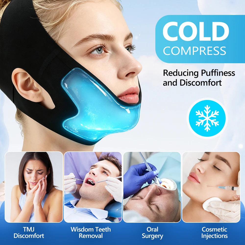 Hot and Cold Facial Compression Wrap for Chin and Jaw - 8