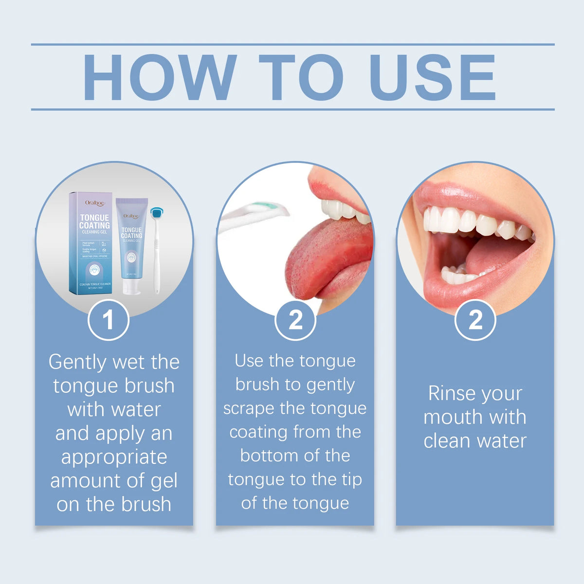 Tongue Cleaning Gel and Scraper Kit for Fresh Breath