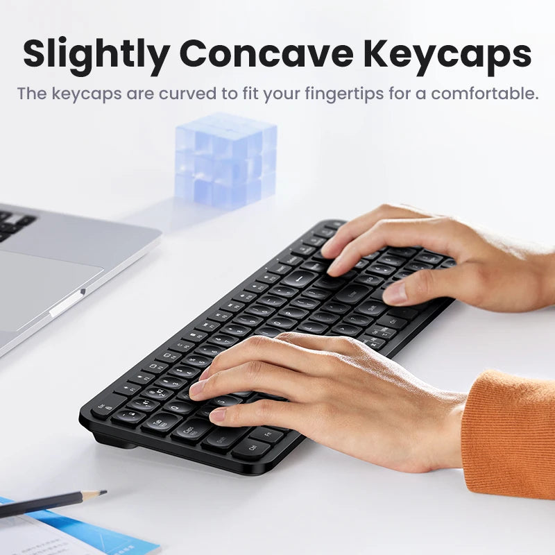 Wireless Bluetooth Multi-Device Keyboard for Laptop Tablet PC - 4