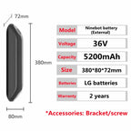 36V 5200mAh Lithium Replacement Battery for Electric Scooters