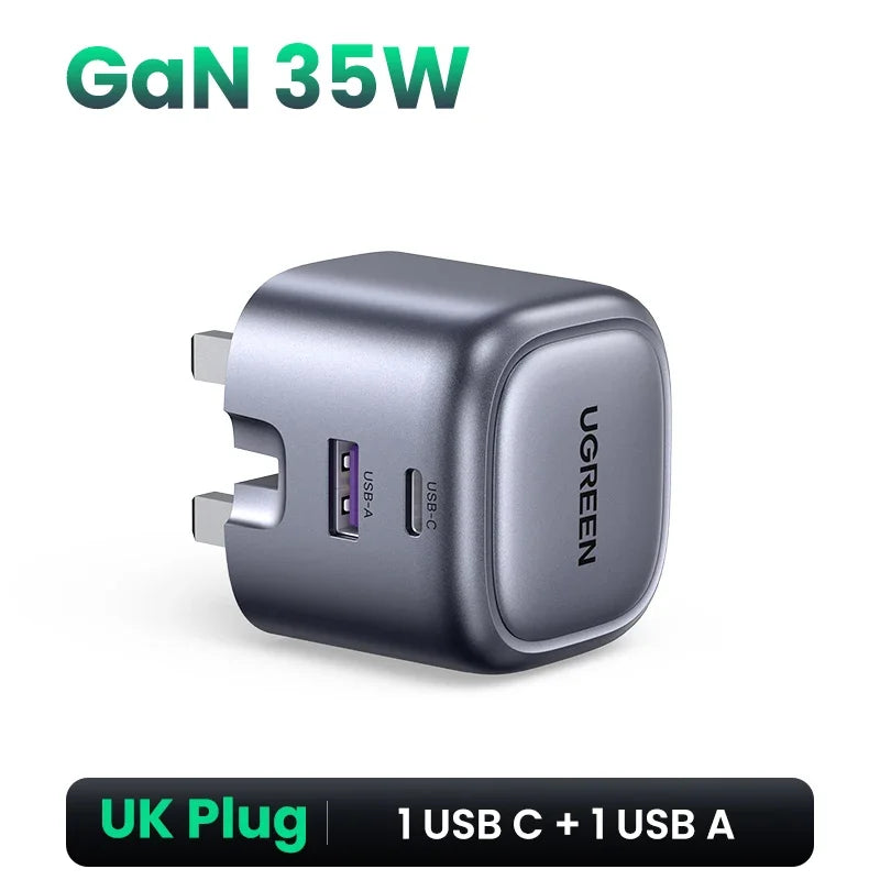 35W GaN Dual Port USB-C Fast Wall Charger