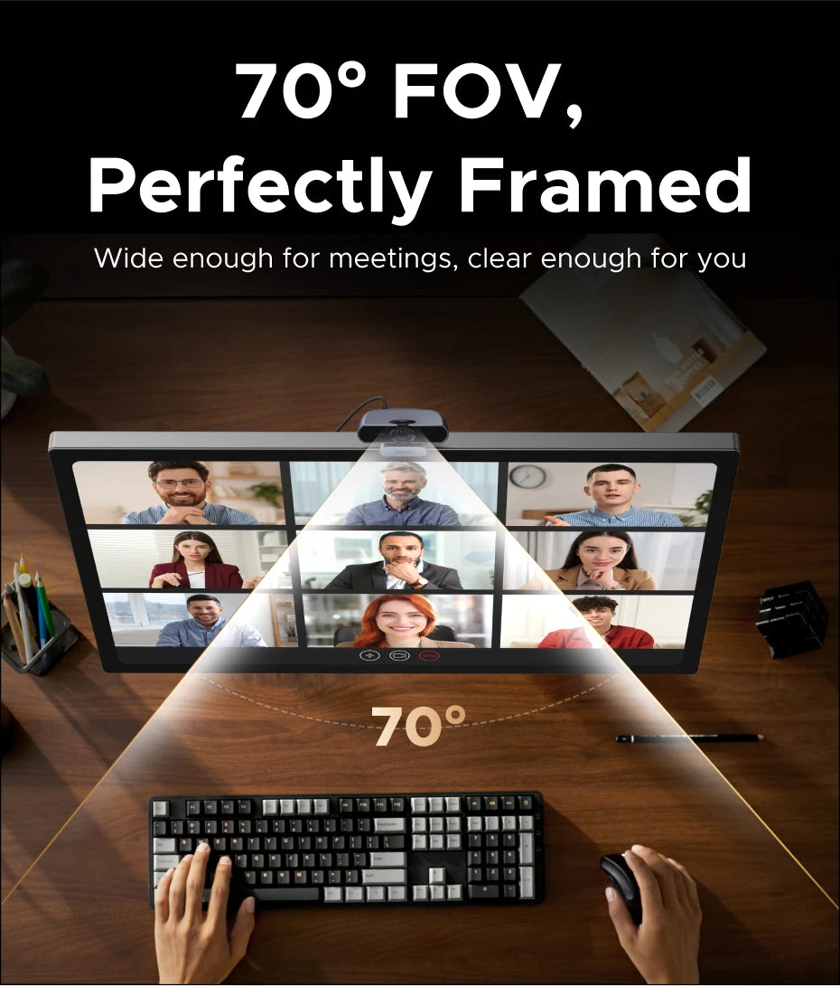 4K UHD Autofocus Webcam with Dual Noise-Cancelling Microphones - 13