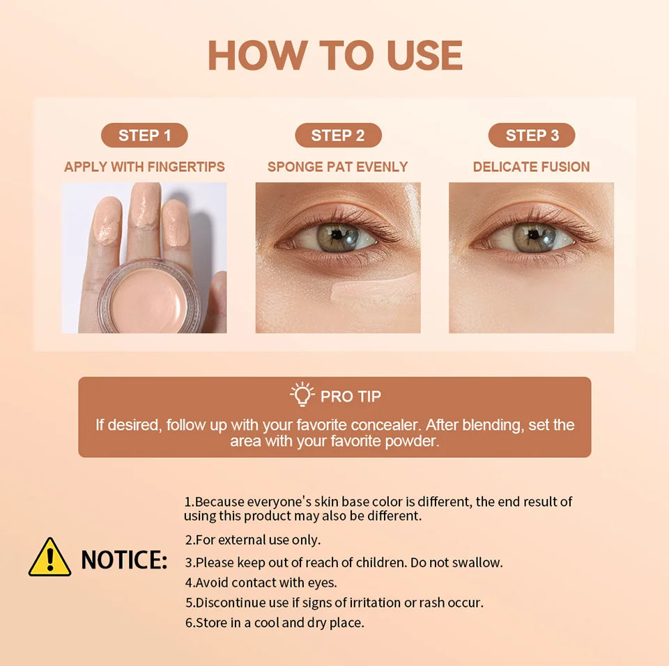 Color Correcting Under Eye Brightener Concealer Cream