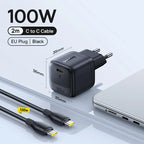 100W GaN USB-C Fast Charger for Laptops and Smartphones
