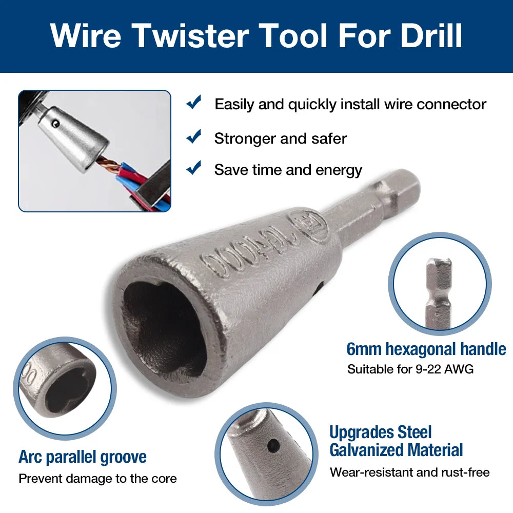 Electric Drill Wire Nut Twister Tool