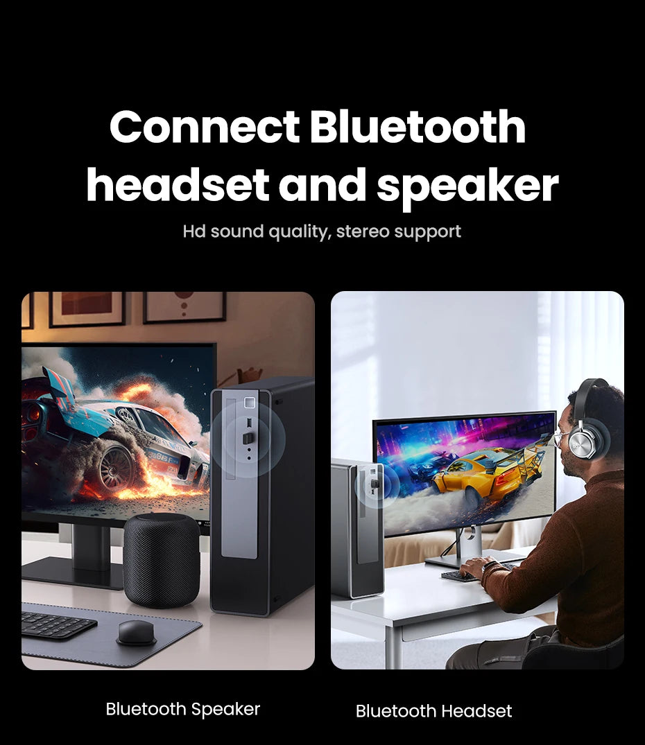 Bluetooth 5.3 USB Adapter for PC and Laptop