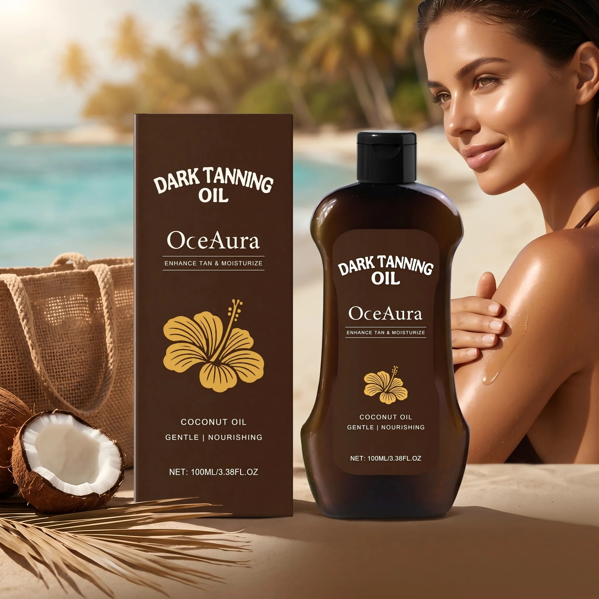 Coconut Oil Dark Tanning Oil for Deep Bronze Glow - 6