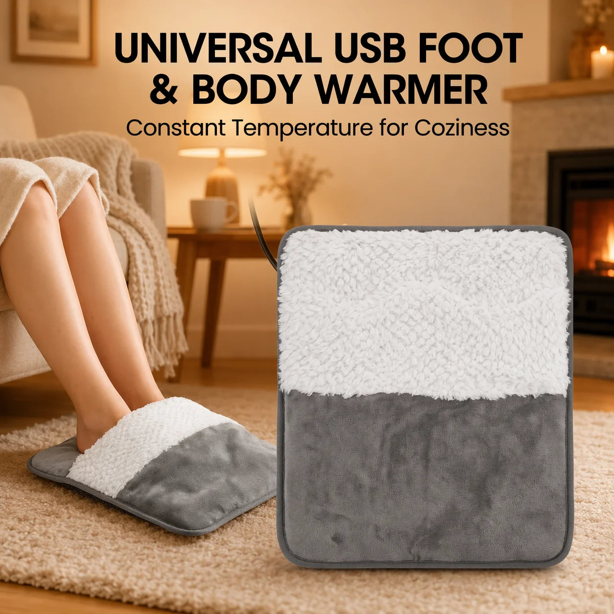 USB Heated Foot and Body Warmer Mat - 1