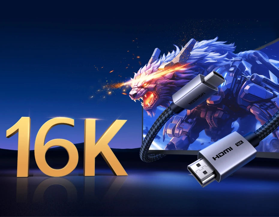 16K Ultra High Speed HDMI 2.2 Cable for Gaming and Home Theater