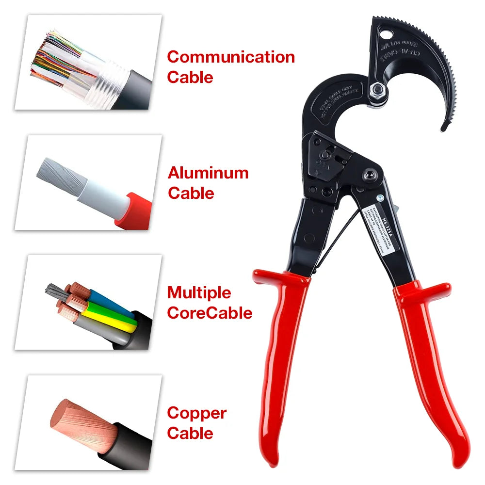 Ratchet Cable Cutter for Copper and Aluminum Wire up to 240mm² - 3