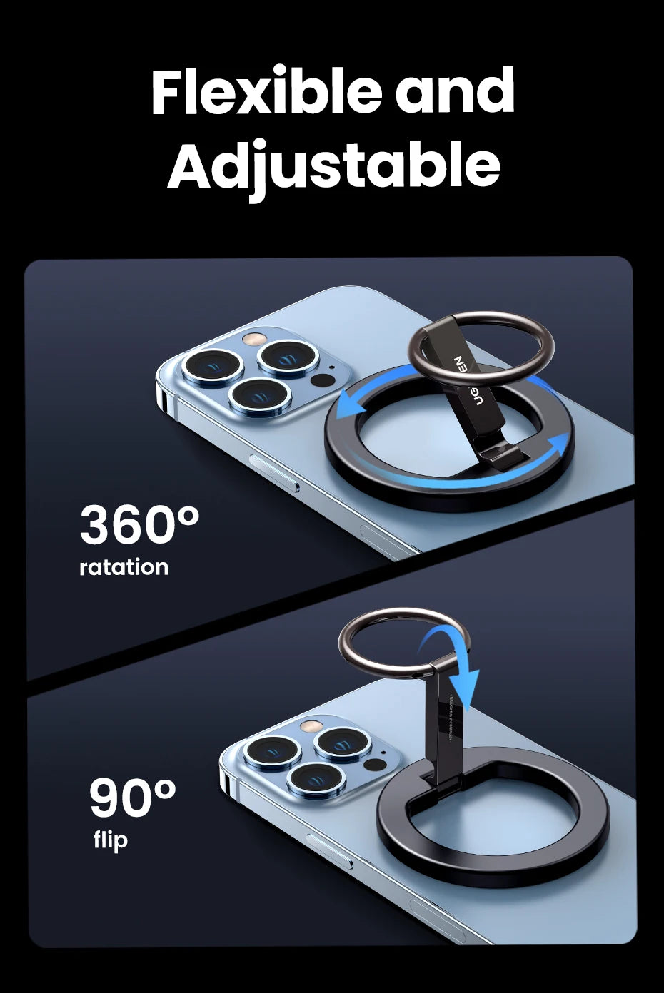 Magnetic Phone Ring Holder and Kickstand for Magsafe Devices - 10