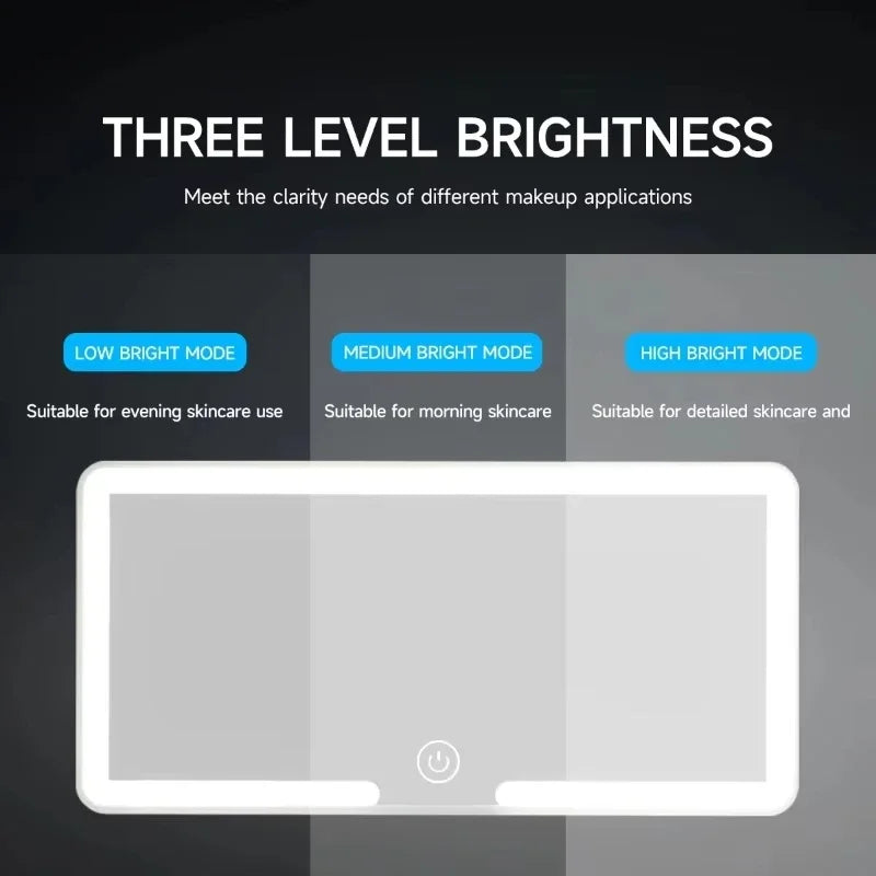 Rechargeable LED Car Sun Visor Makeup Mirror