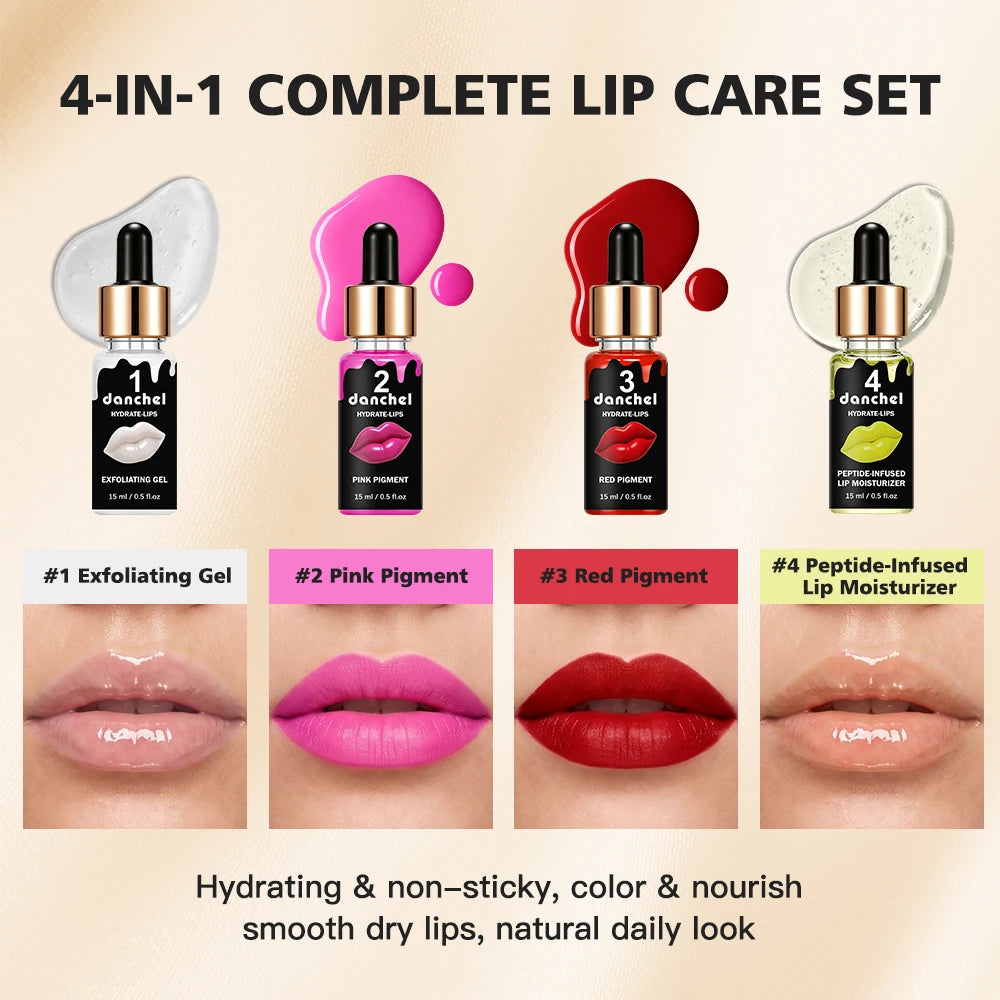 4-Step Lip Care and Exfoliation Treatment Set