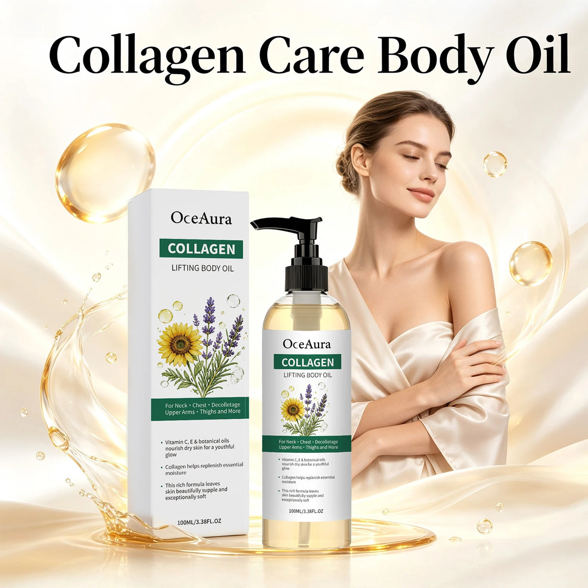 Collagen Nourishing Body Oil for Dry and Rough Skin