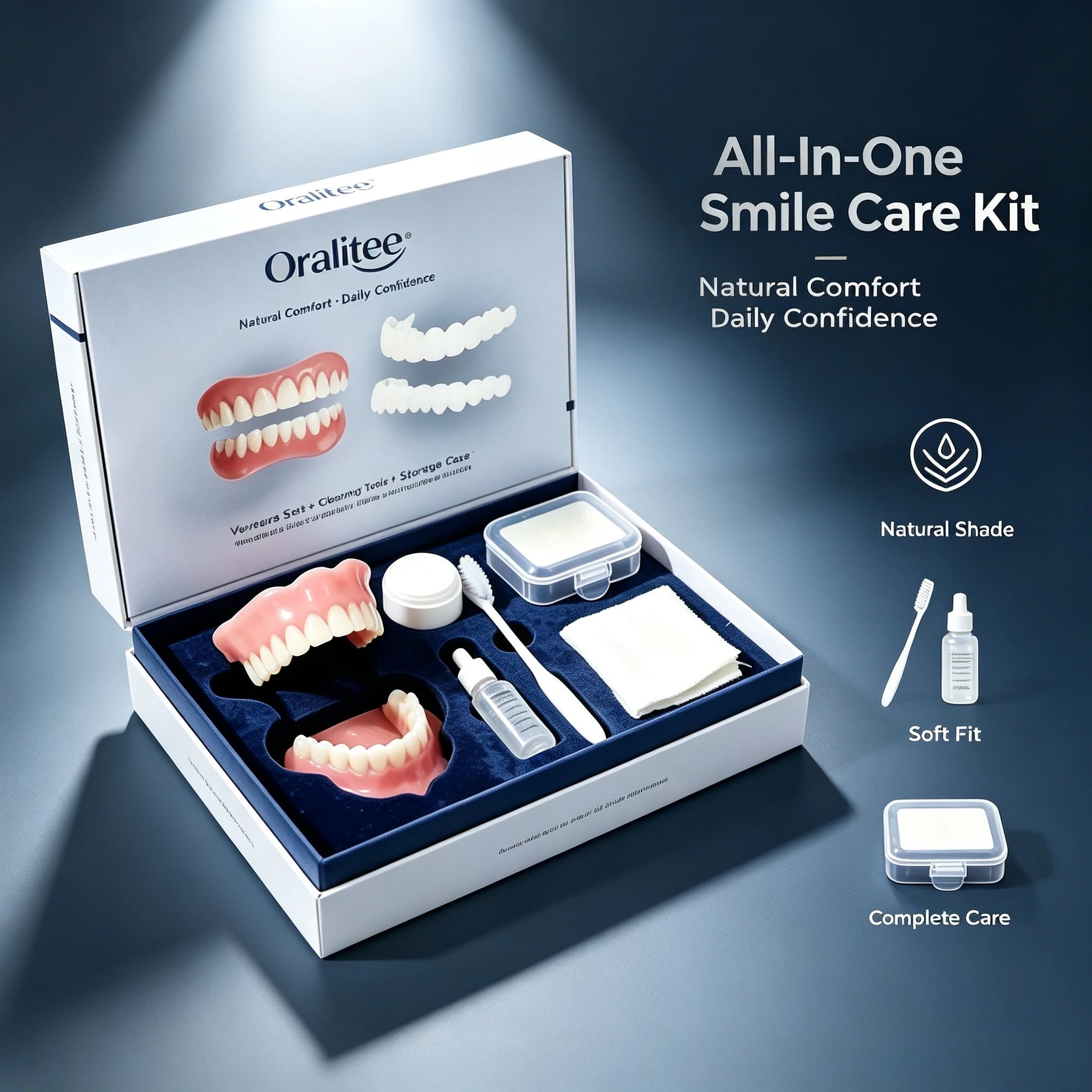 Adjustable Silicone Cosmetic Teeth Veneers Kit - 1