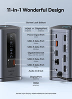 11-in-1 USB-C Docking Station with 4K Triple Display and 100W PD