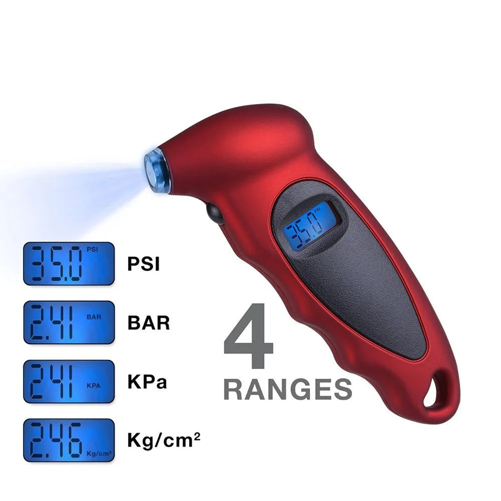Digital Tire Pressure Gauge for Cars, Motorcycles, and Bicycles