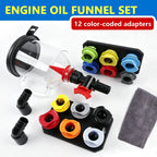 Universal Engine Oil Funnel Kit with 12 Adapters