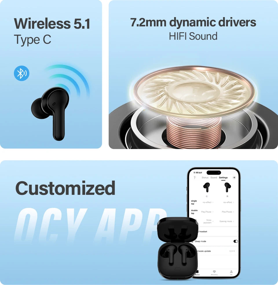Bluetooth 5.1 True Wireless Earbuds with 40H Playtime