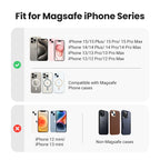 Magnetic Phone Card Holder Wallet with Kickstand for iPhone